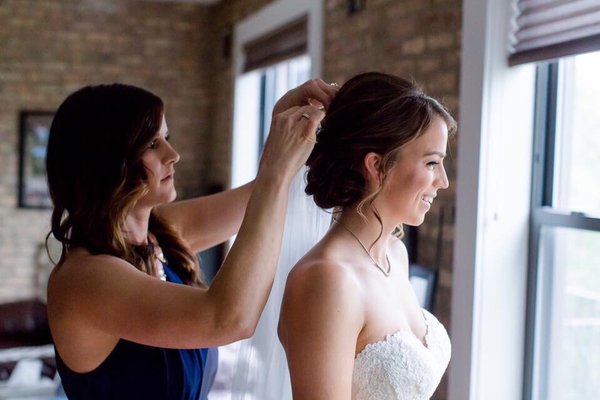 Salon G will travel on location & take care of the bride & all of her bridal party!