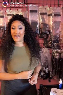 Natalie Nunn wearing out hair