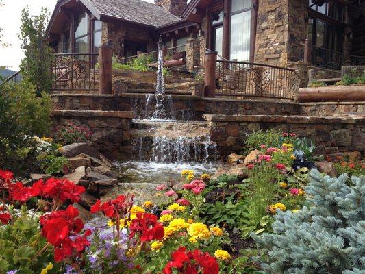 Custom water feature and garden