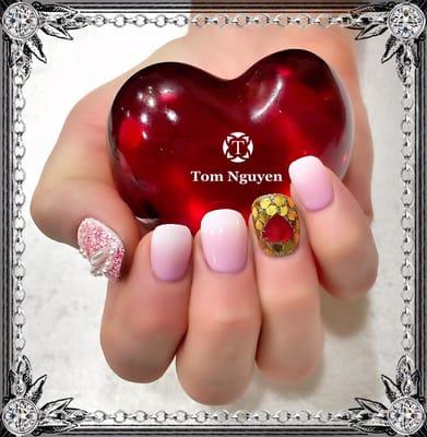 Here to Love! Valentine Nails Inspiration By Tom Nguyen #nailstudiobytom #aprettysetofnails #nailbytom #nailbytomnguyen