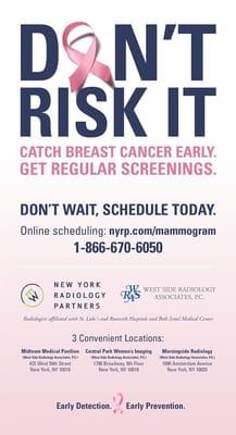 Schedule your mammogram today at 866-670-6050