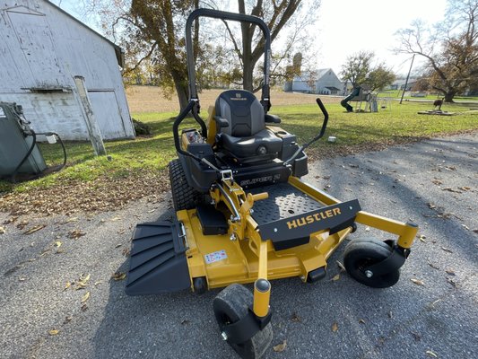 Hustler Zero Turn mowers for rental or for sale. We are a servicing dealer of Hustler Zero turn mowers.