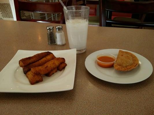 Playano Maduro! My favorite! Trying their beef empanada