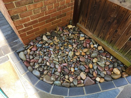 River rocks decoration