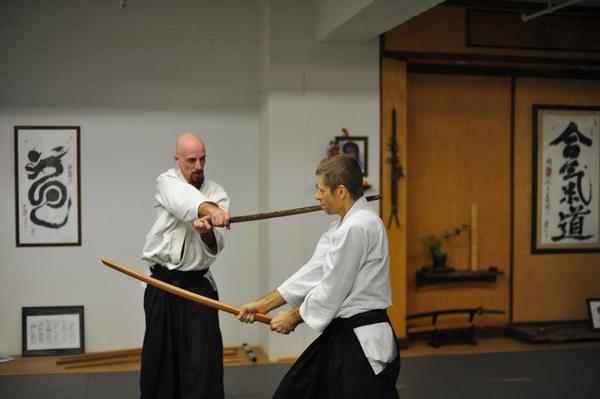 Bokken Kata - A predefined series of strikes and blocks with a bokken (wooden sword) is practiced