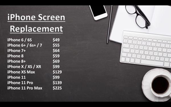 Prices for Repairs