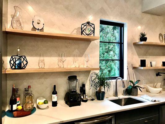 We installed this kitchen back splash tile in an amazing Mooresville Home