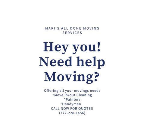 Mari’s All Done Moving Services