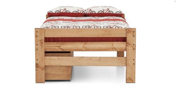 Durango Panel Bed with 15" Storage Drawers Twin: 82" L x 43" D x 32" H Full 82" L x 58" W x 32" H