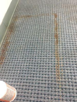 Rust stained futon flood repir