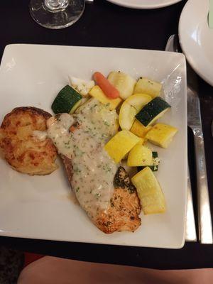 Salmon and veggies