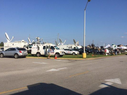 TV crews from National and around the nation camped out for weeks