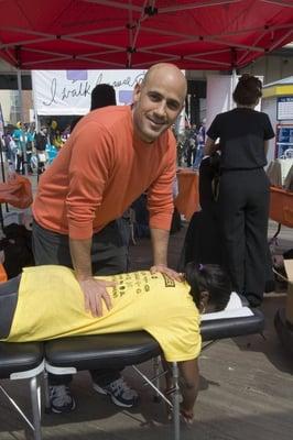 Dr. Gregory Shure volunteering at the Walk MS event summer '09