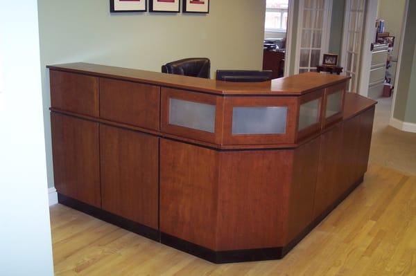 Cherry Reception Desk & Office renovations