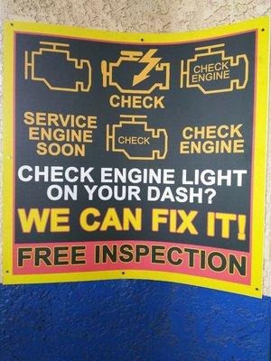 Check engine light? We can fix it!