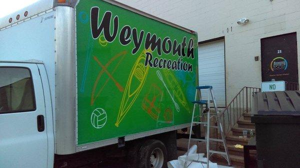 Full truck wrap for Weymouth Parks and Recreation