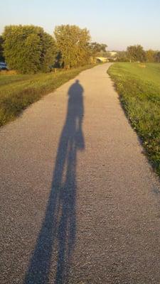 Early morning ride in October with *long* shadows.