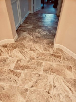 Marble look brick lay tile