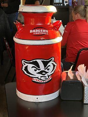 Badgers Milk Can Raffle