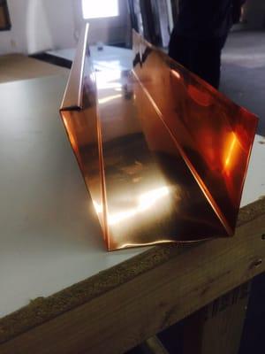 Custom copper gutter