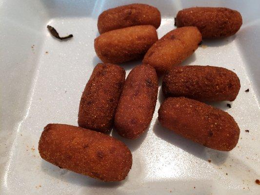 Burnt and dry hushpuppies