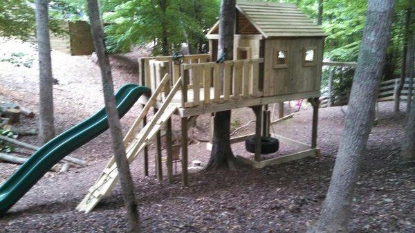 Custom playset around tree