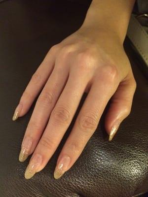 One of my loyal and kind clients beautiful hands with  GEL MANICURE. Simple but beautiful. Thank you very much always Ms. G!