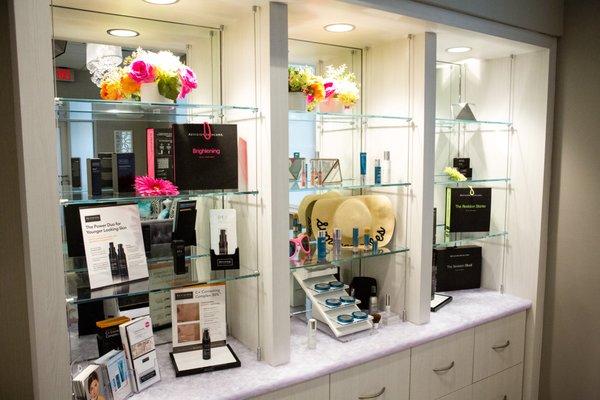 Refine Dermatique carries several lines of medical-grade skincare products and mineral makeup.