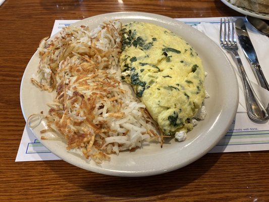 Spinach and Feta Omelet. Amazing taste!