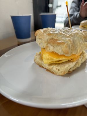 Egg & biscuit sandwich