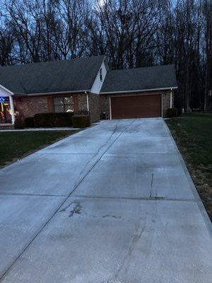 Photo of the driveway fully finished in previous photos along with the step.