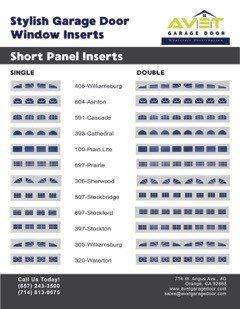 Insert Designs for Short Panel windows