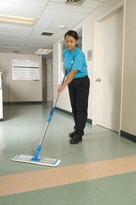 Our flat mop is part of our GS42 certified green cleaning system.