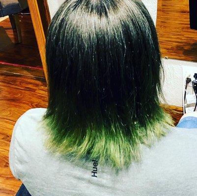 Fun fashion green ombré