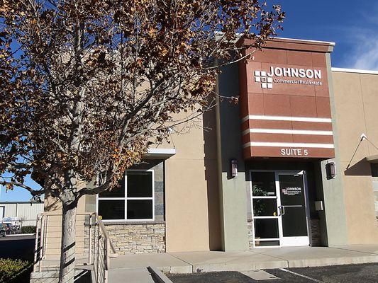 Entrance to Johnson Commercial Real Estate Office located at 4811 Hardware Dr. NE, Suite C-5 Albuquerque, NM 87109