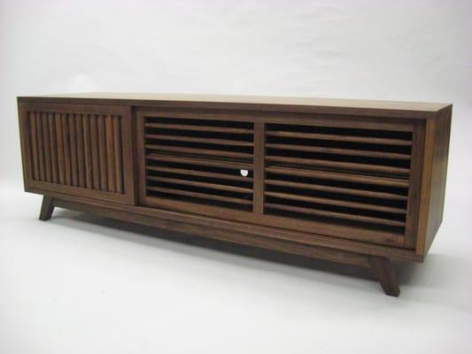 This is the media cabinet he made for us in solid walnut