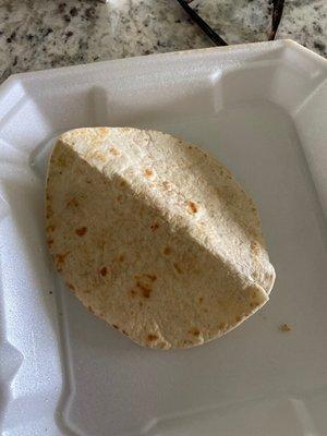 Flour tortillas hard as a rock