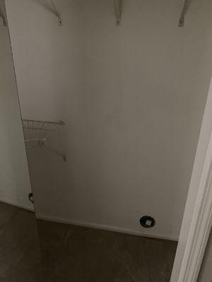 Closet space after customer moved from their house