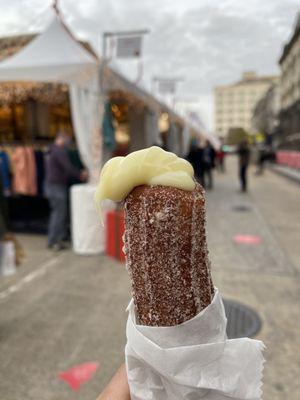 Churro with vanilla sweet cream