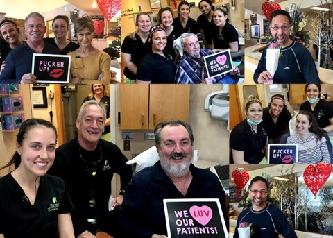 The Thorndale Dental Team having fun with Patients on Valentine's Day 2018.