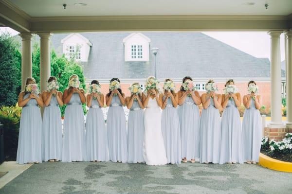 STEEL bridesmaid dress. Photo via www.paulabartosiew­icz.com