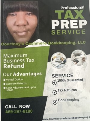 Tax Preparation w/Cash Advancements