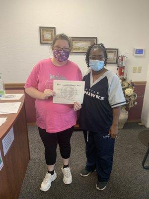 Another successful CNA graduate of Divine CNA Training