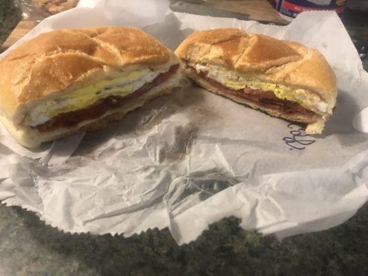 Pork roll and egg only