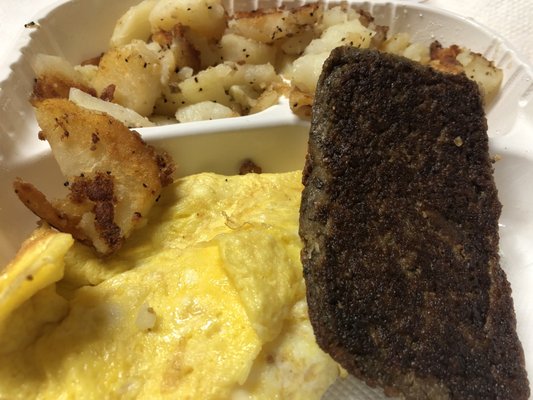 Duet Platter (Scrambled Eggs, Scrapple and Hash Browns!!!)