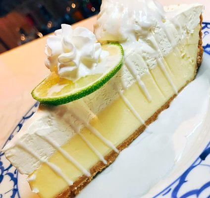 July Dessert Special: Slice of key lime pie!Drizzled with sweet coconut milk and topped with whipped cream.