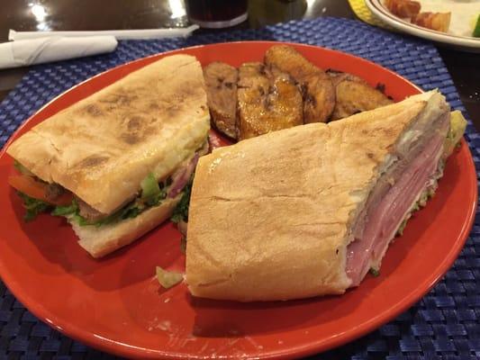 Cuban sandwich.  Yes, in a Columbian Restaurant.