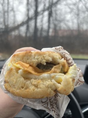 The Ron (sausage egg and cheese)