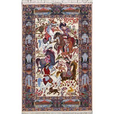 3' 7" X 5' 7" Esfahan Authentic Persian Rug https://www.buypersianrugs.com/