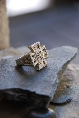 Mauzie's original diamond cross ring